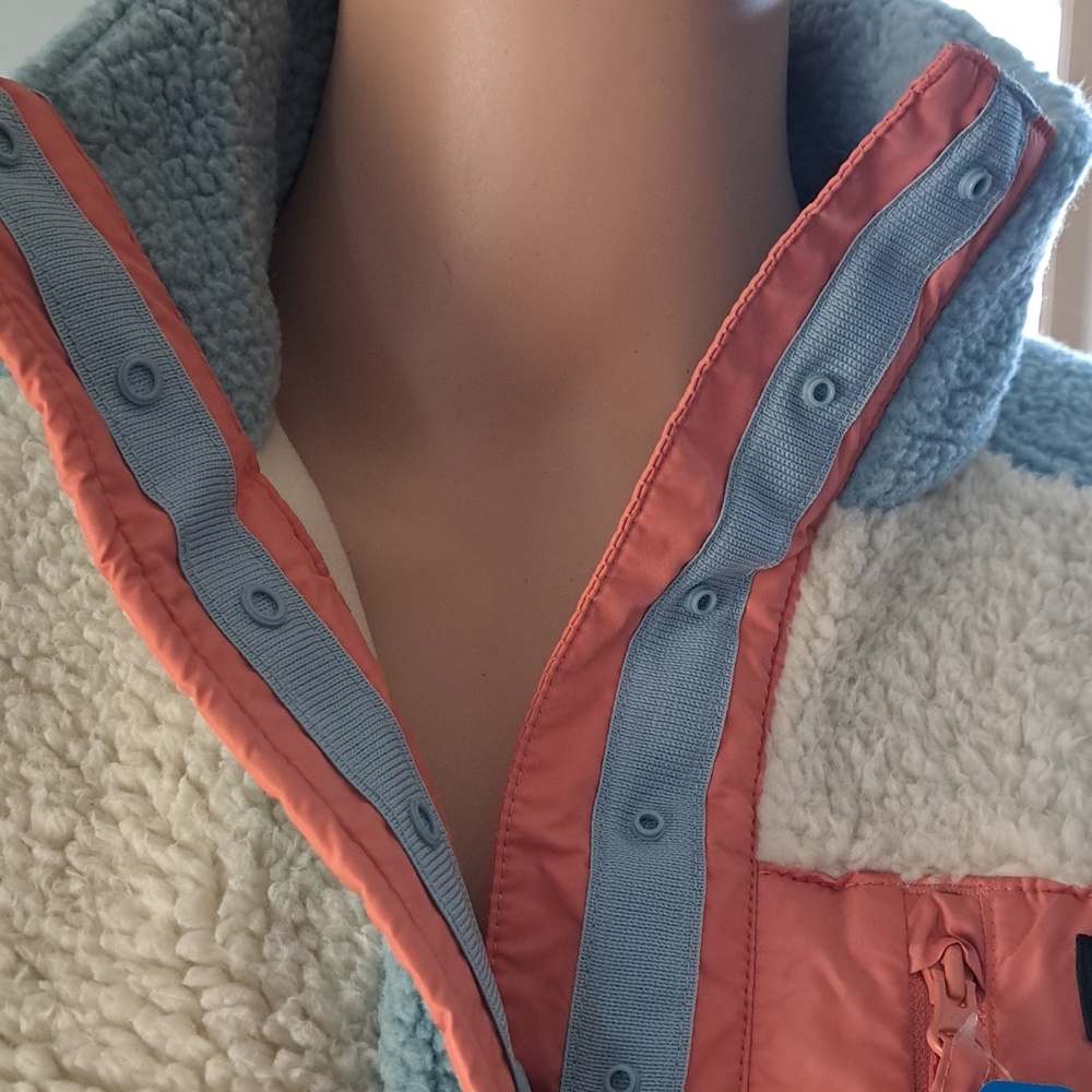 Columbia Colorblock Sherpa Pullover XS PTP 20" - Picture 5 of 9